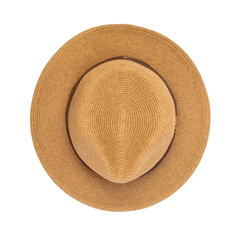 Outdoor Breathable Paper Straw Braid Floppy Fedora Beach Panama Straw Hats