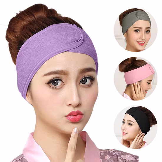 Elastic SPA Headband Cosmetic Face Wash Microfiber Adjustable Face Wash Hair Band