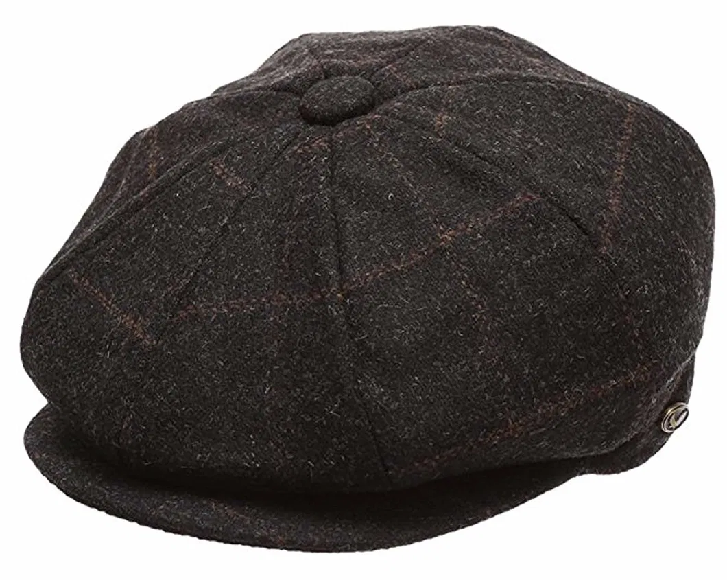 Custom Classic 8 Panel Wool Blend Newsboy Snap Brim Collection Beret Formal Hat All Matching Beret