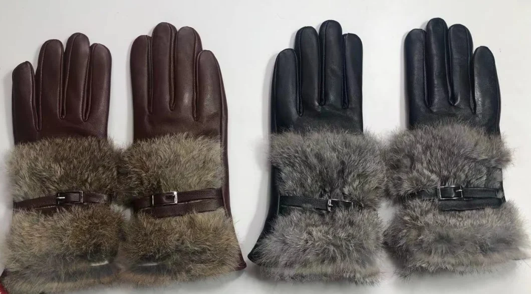 Wholesale Soft Touch Casual Mittens with Real Rex Rabbit Hair