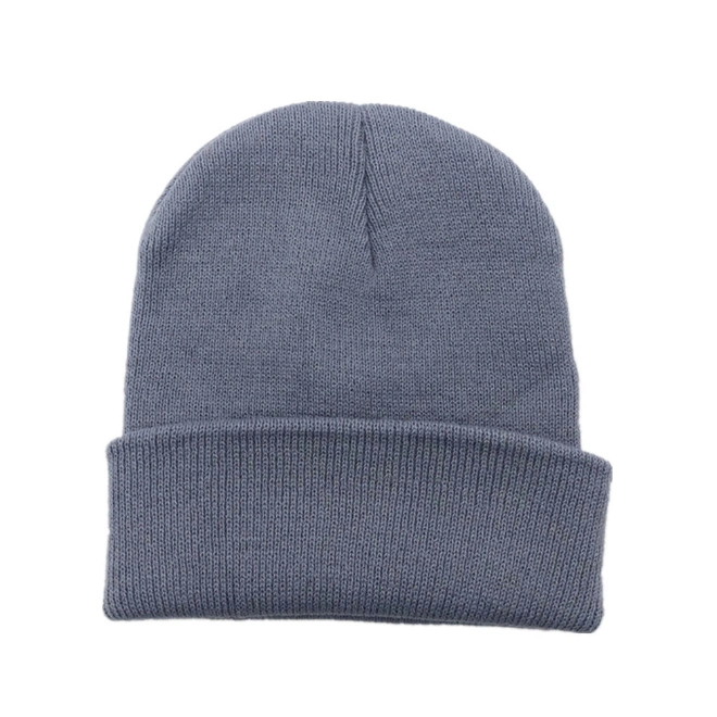 Basic Classic Custom Logo Winter Warm Solid Knit Beanie Hat Cap at Low Cheap Price