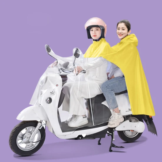 Outdoor Customizable PU/PVC/Oxford Men Women Double Person Scooter Rain Poncho Cape Jacket Raincoat Rainwear for Motorcycle electric Bike Riders