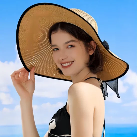 Sun Protection Oversized Brim Beach Vacation Foldable Straw Hat