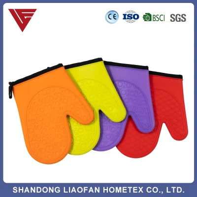 Silicone Gloves Heat Resistant Double Oven Mitts for Kitchen Cooking BBQ Baking