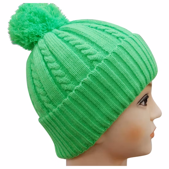 Beanie Hats Custom Embroidery Logo Designer Color Unisex Fisherman Chunky Thick Warm Winter Knitted Toque Manufacturer